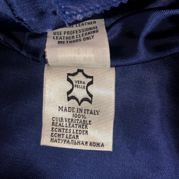 Made in Italy. Stylish Leather Jacket. New w/Tags - Picture 7 of 7